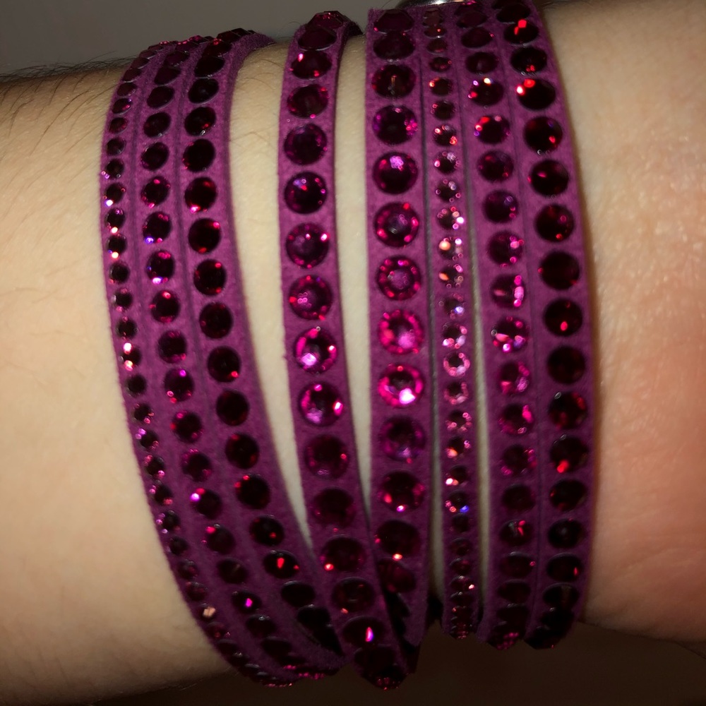 Pink Swarovski Wrap Around Bracelet